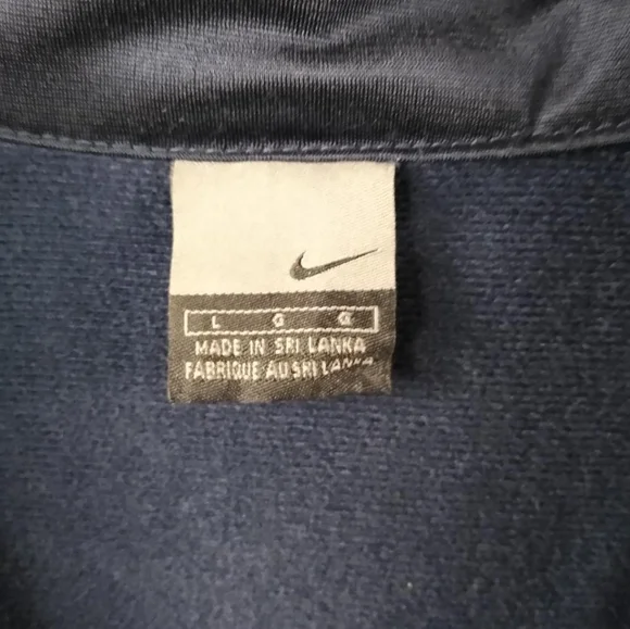 Vintage 90s Y2K Nike Full Zip Track Jacket Navy L - Picture 8 of 8